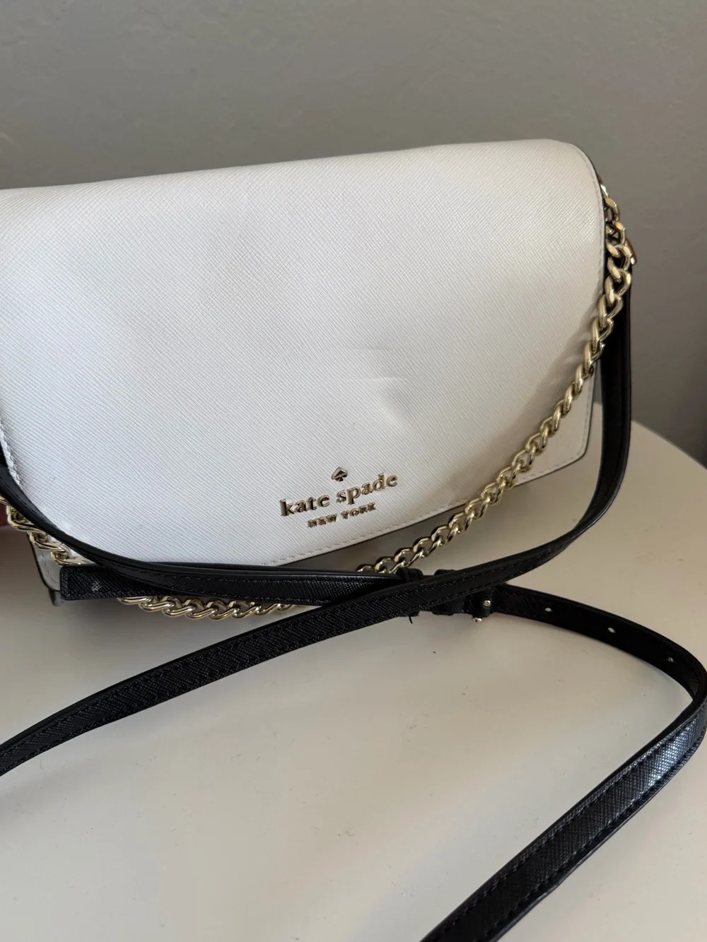 Kate Spade Carson Convertible Crossbody Purse - Grey/Black/White
